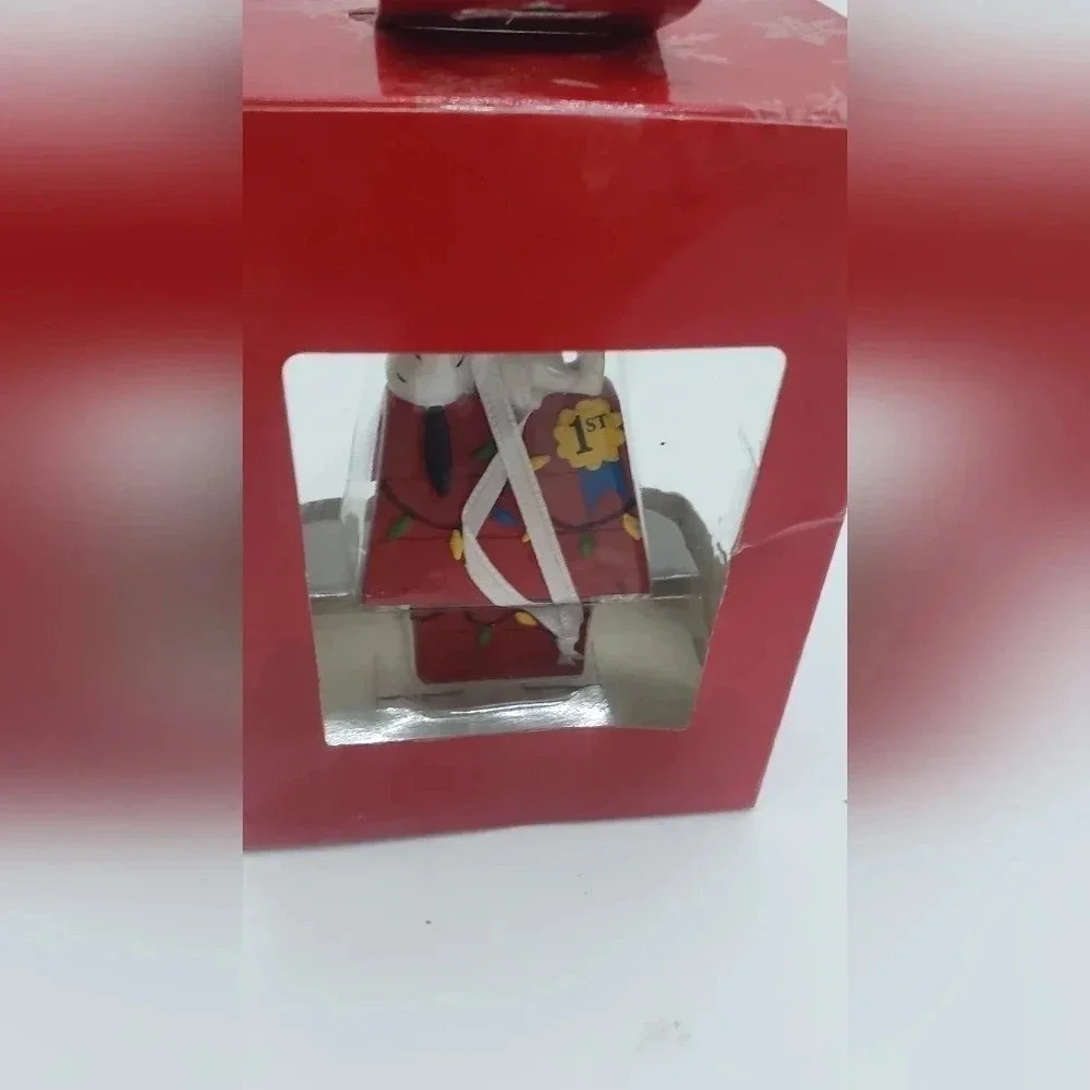 HALLMARK PEANUTS SNOOPY ON DOGHOUSE CHRISTMAS LIGHTS ORNAMENT~1ST PRIZE